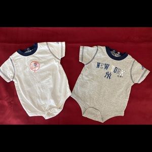 Yankee addias baby onesies